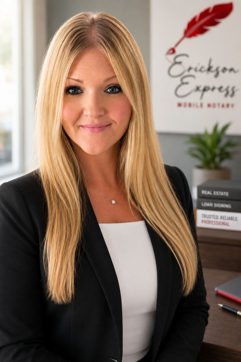 Professional headshot of the Erickson Express Mobile Notary owner